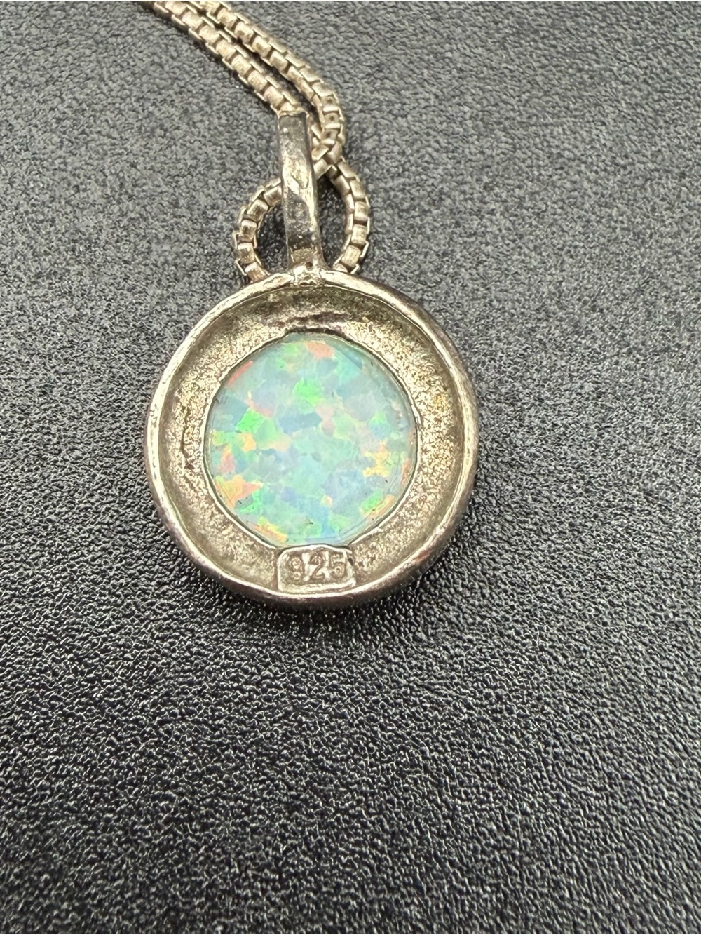 925 Sterling Silver Opal pendant necklace #S71 Silpada and extender - Picture 7 of 12